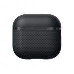 Θήκη Pitaka Aramid Fiber Magnetic 1500D (Plain) για Apple AirPods 4 - ΜΑΥΡΟ/ΓΚΡΙ grained - APM2404 